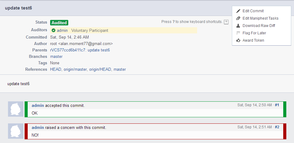 phabricator repository track tree