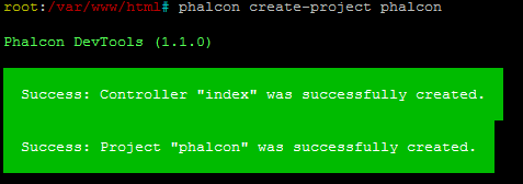 phalcon create-project phalcon